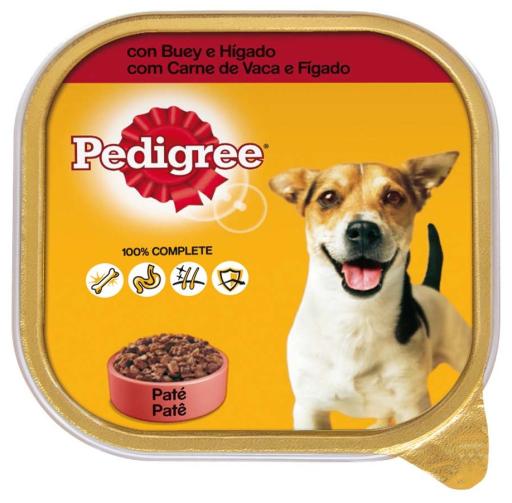 comida humeda para perros sabor buey higado en pate tarrina 1 g 1